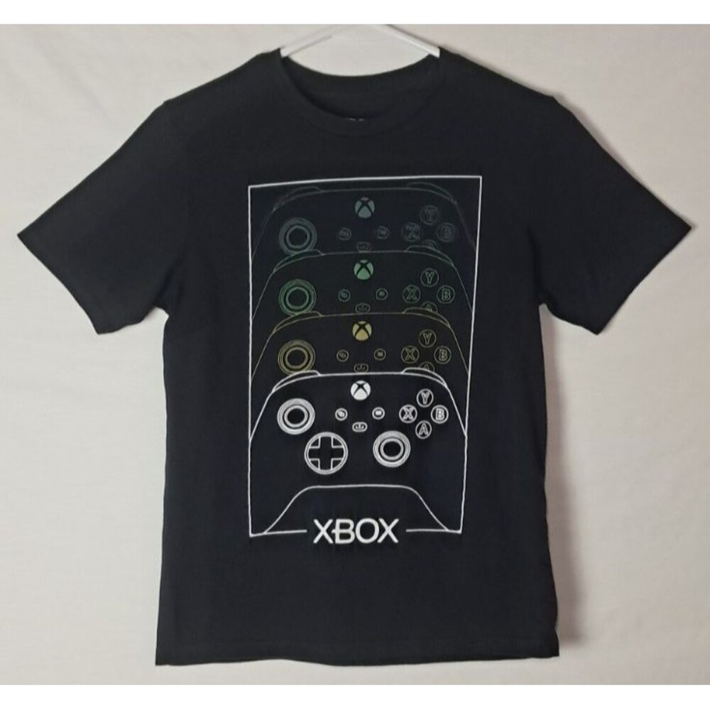 Xbox Boys L 10/12 Controller Logo T Shirt Black Gamer Gaming